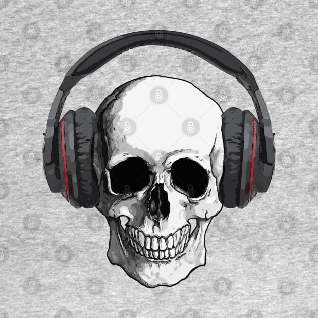 skull art, skull design, music group, by Collagedream